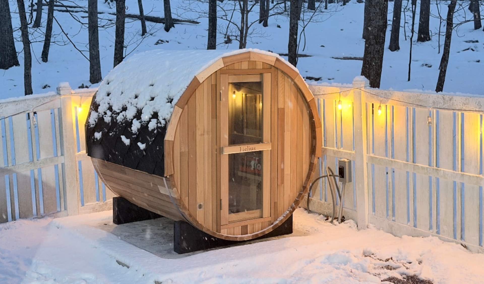 Newly installed back yard sauna :)