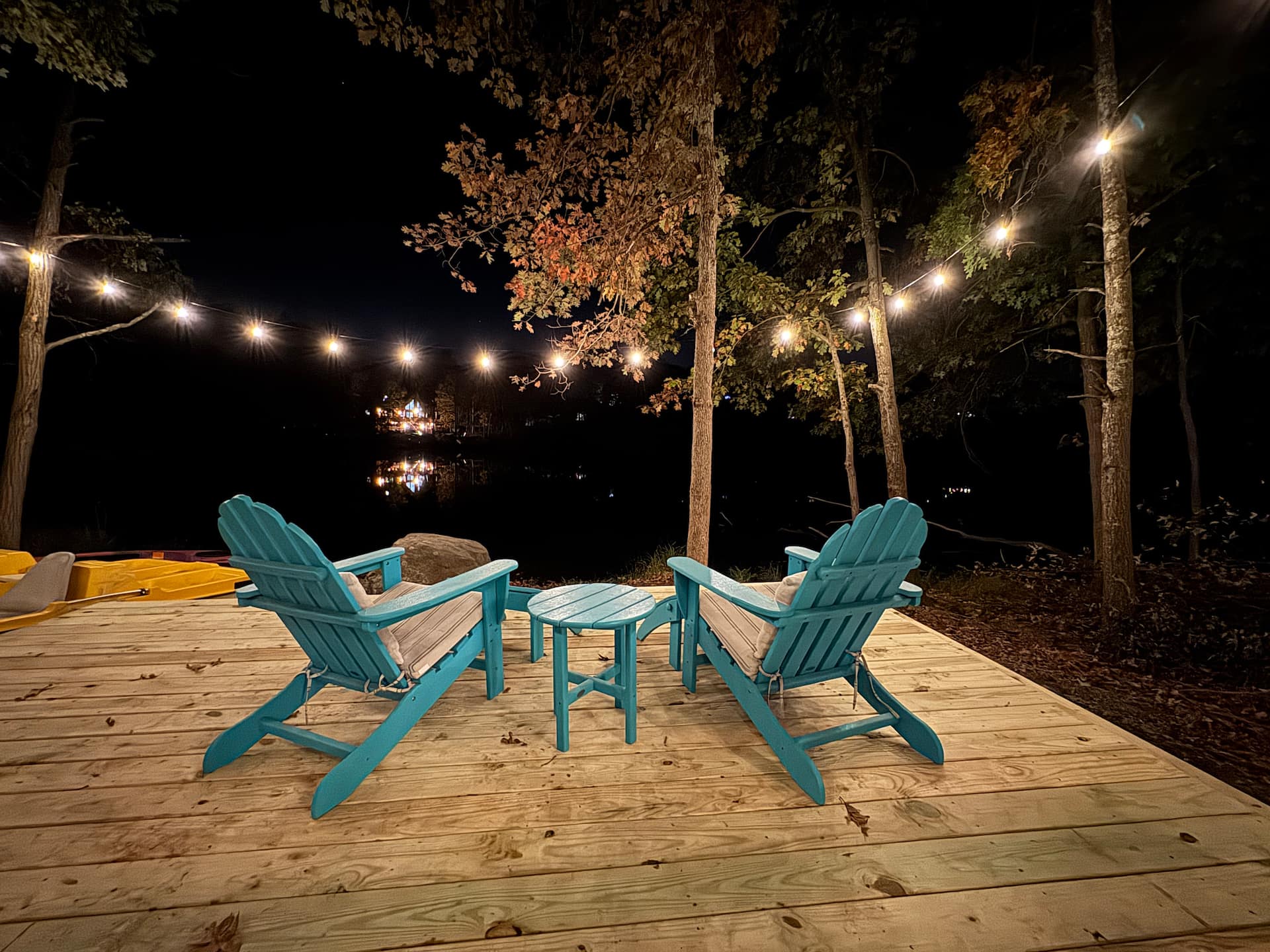 Private dock on Lower Twin Lake in Penn Estates